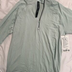 Light Green Quarter-Zip Pullover